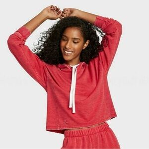Women's Red Hoodie Top